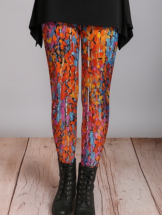 Femmes Leggings Vacances ancien Style Ethnique Longueur complète Taille haute Graphique Abstrait Impression 3D Séchage Rapide Respirabilité Doux Haute Élasticité Extérieur Maison Décontracté Bleu de 2025 ? $19.99 –P4
