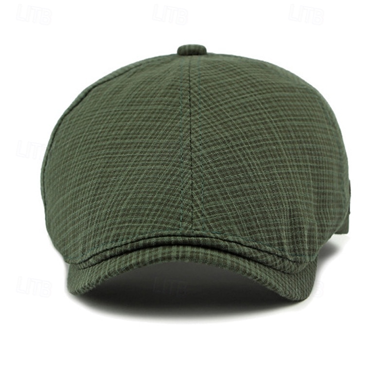 Pánské PLacatá čepice Klobouk Ascot Novinářský klobouk Černá Světle zelená Polyester Módní Na běžné nošení ulice Denní Pléd Nastavitelná Proti sluci Prodyšné 2026 - $14.99 –P7