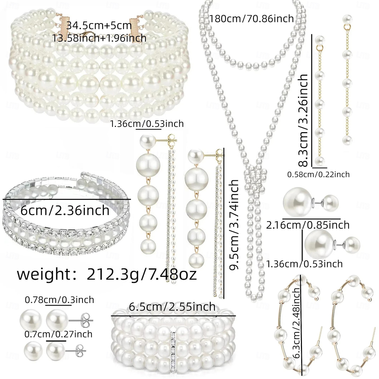 Bridal Jewelry Sets 1 set Pearl Zircon Earrings Necklace Bracelets Women's Elegant Stylish Sweet Jewelry Set For Wedding Party Evening Wear Daily 2026 - $50.99 –P4