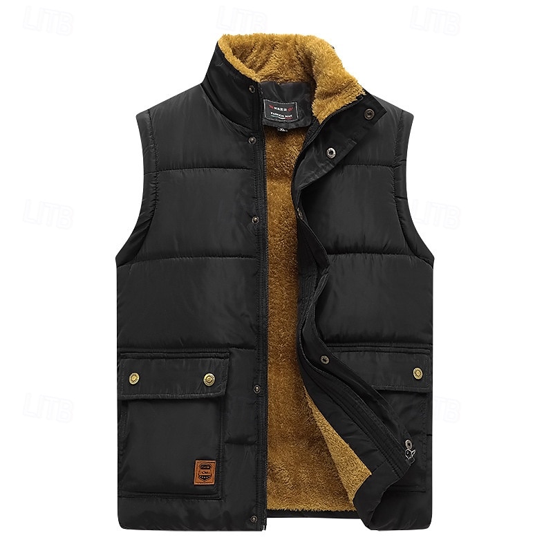 Homme Veste Randonnée Gilet polaire Sans manches Veste Extérieur Chaleur Thermique Léger Respirant Hiver Fermeture éclair Polyester Noir / Orange. Noir Vert Véronèse Chasse Pêche Escalade de 2025 ? $36.99 –P2