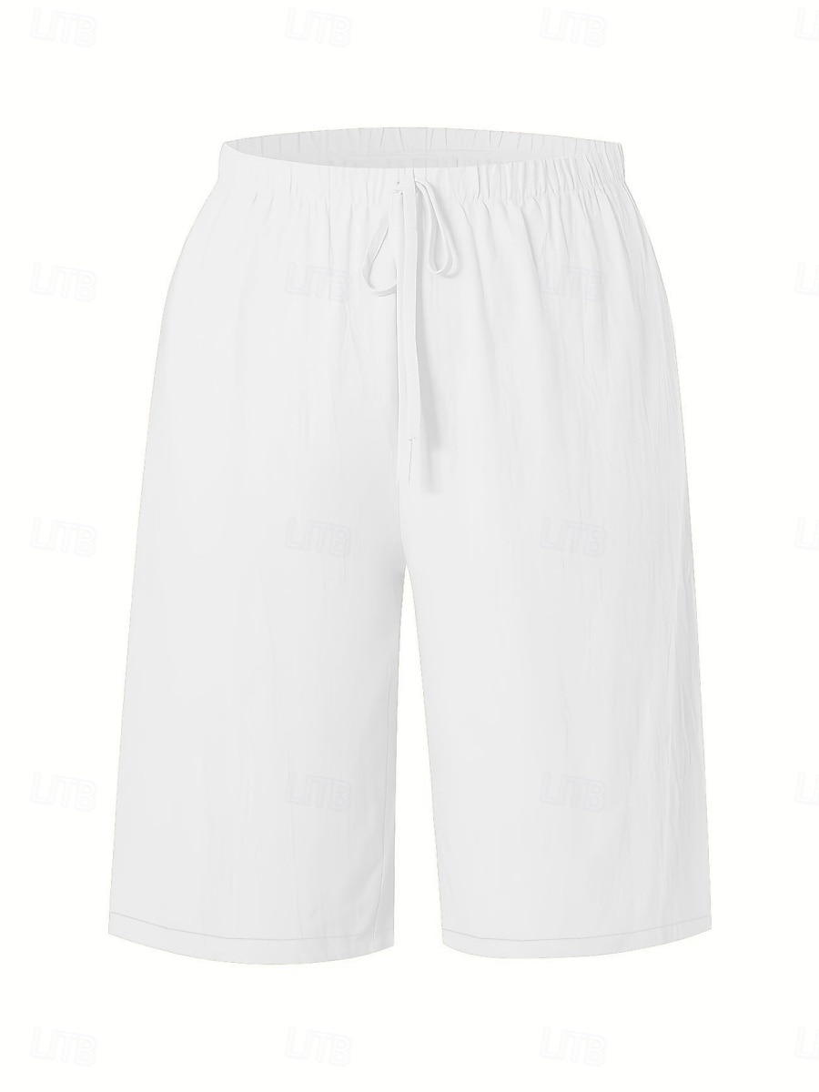 Mulheres chinês Bermudas Férias Moda Básico Comprimento do joelho Cintura Alta Tecido Bolsos Cintura elástica Confortável Macio Micro-Elástica Ao ar livre Rua Verde Militar Azul marinho Preto Branco de 2025 por $13.99 –P7
