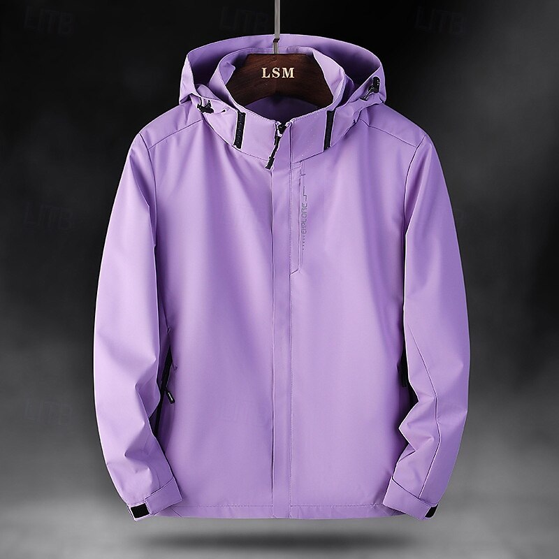 Damen Windjacke Wanderjacke Regenmantel Außen Wasserdicht Winddicht Wanderoutfits Wanderbekleidung Frühling Herbst Oberteil Camping / Wandern / Höhlenforschung Laufen Rosa Rot Purpur 2025 - $15.99 –P1