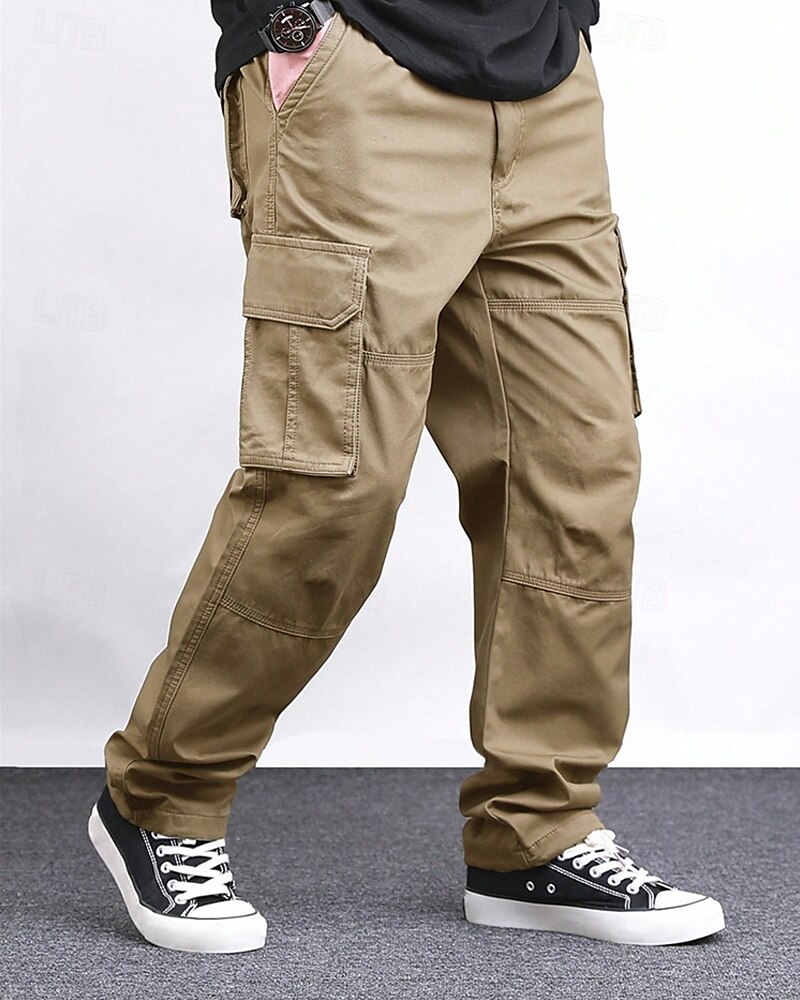 Men's Cargo Pants Trousers Elastic Waist Drawstring Multi Pocket Plain Wearable Outdoor Daily Camping & Hiking Fashion Classic Black Green 2025 - $28.99 –P2