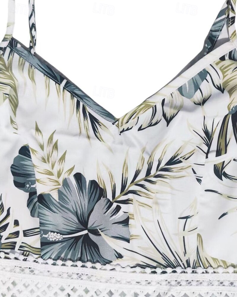 Dámské Midi šaty Květinové šaty Letní šaty Slip Dress Šaty s potiskem Módní Klasické Moderní Dovolená Denní Jdeme ven Běžný Květiny Bez rukávů Popruhy Rubínově červená Vodní modrá Trávová zelená Léto 2025 - $24.99 –P5