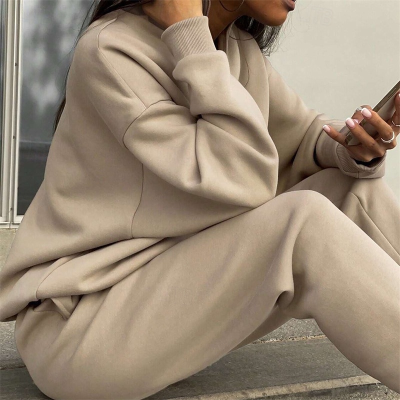 בגדי ריקוד נשים אימונית מכנסי טרנינג סווטשירט עם סווטשירט כיס עם רוכסן אחיד חליפות בגדים סתיו שחור ורוד חדר כושר להתאמן ספורטיבי עמיד שרוול ארוך ספורט לבוש אקטיבי מיקרו-אלסטי רגיל 2026 - $31.99 –P5