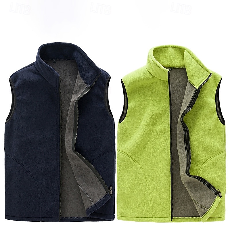 Herren Wanderweste Wanderfleeceweste Ärmellos Weste Außen Thermowarm Winter Reißverschluss Polyester Schwarz Armeegrün Rot Angeln Klettern Camping / Wandern / Höhlenforschung 2025 - $18.49 –P1