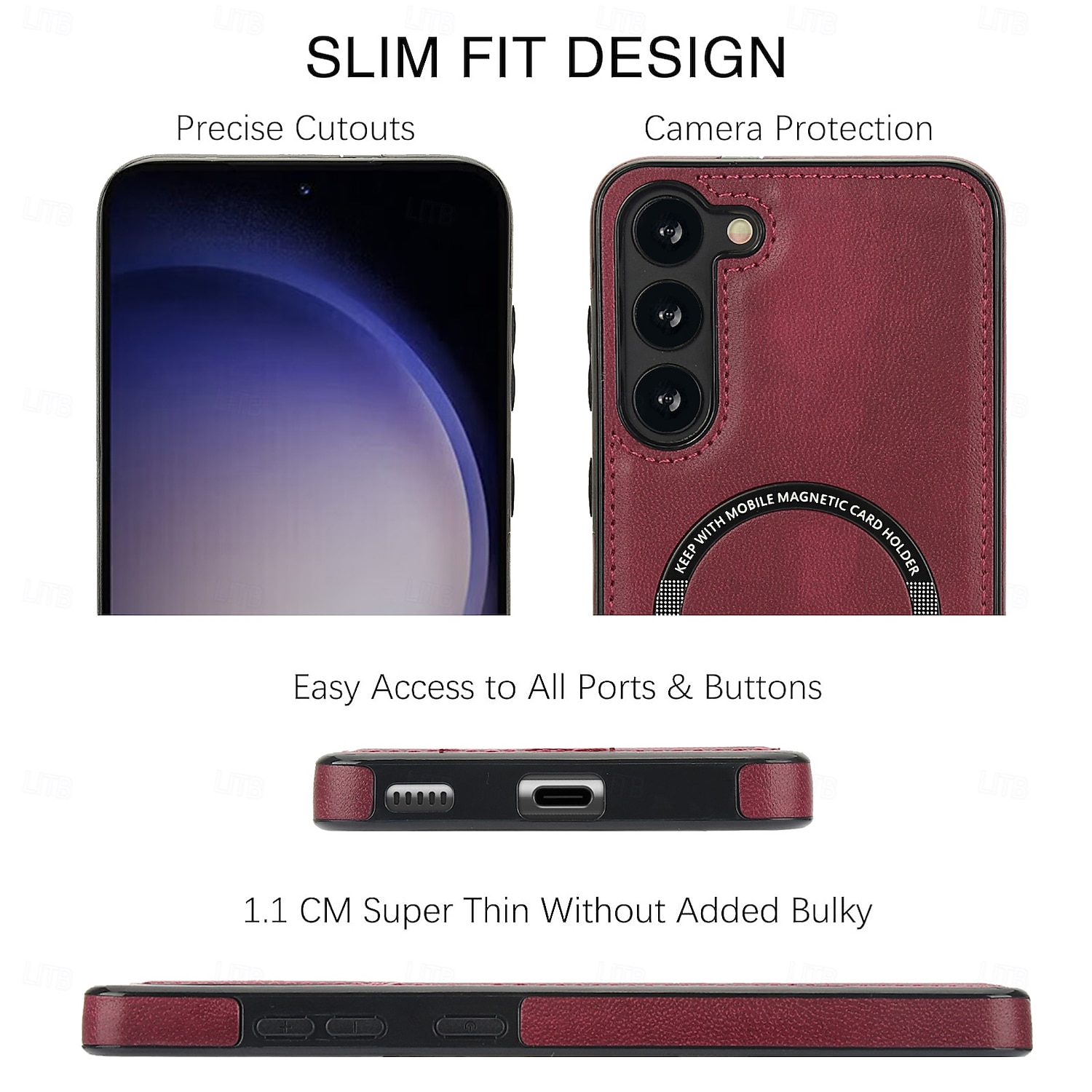 puhelin Etui Käyttötarkoitus Samsung Galaxy S22 S22 Plus Ultra A53 A52 Takakuori Magneetti Tukee langatonta latausta Iskunkestävä Retro TPU PU-nahka 2025 - $13.99 –P2