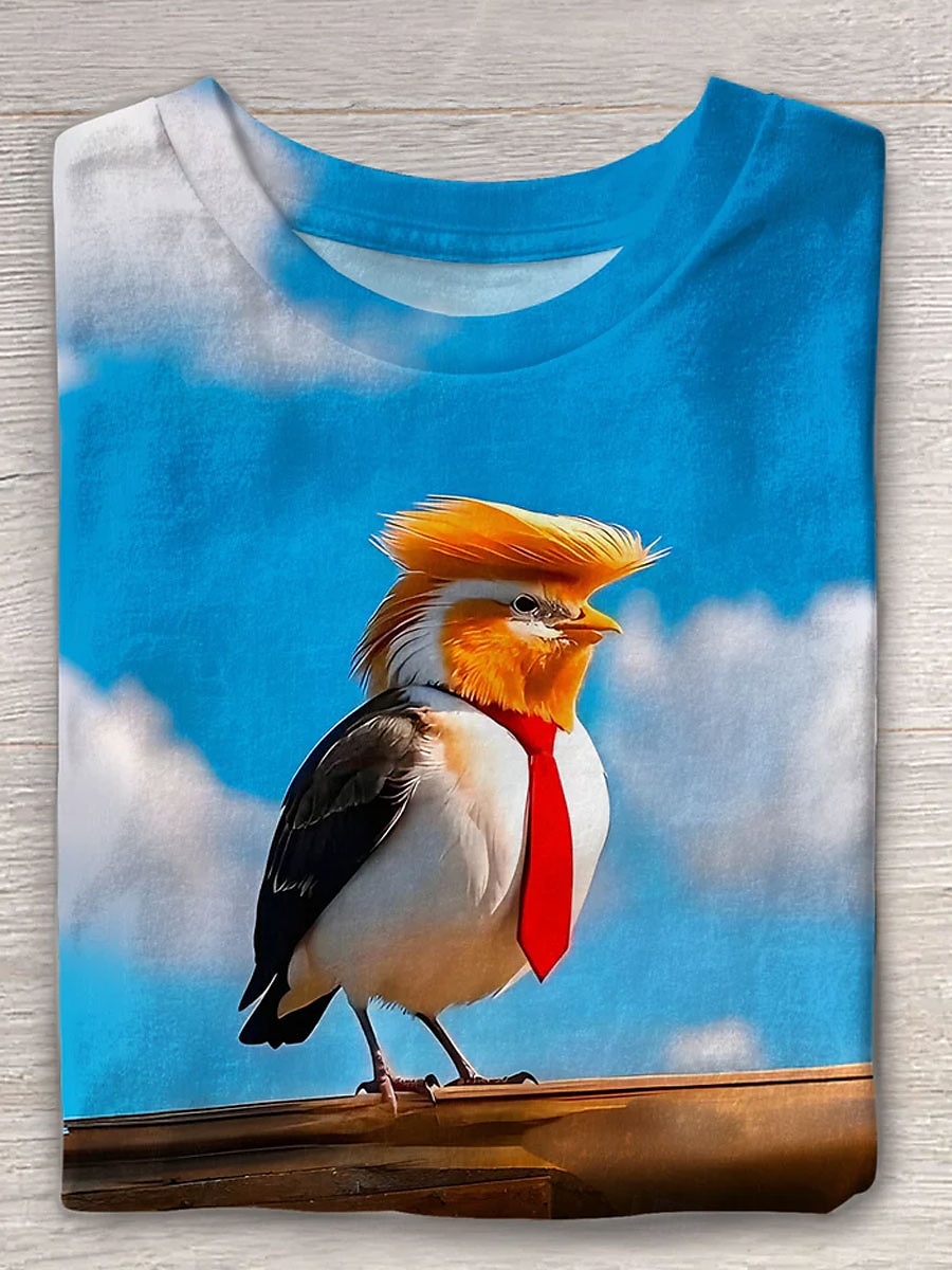 Pentru femei Tricou Grafic Animal Pasăre Epocă Stilat Clasic Manșon scurt Stil Nautic Topuri obișnuite Zilnic Sfârșit de săptămână Imprimeu Albastru piscină Vară Primăvară 2025 - $19.99 –P1