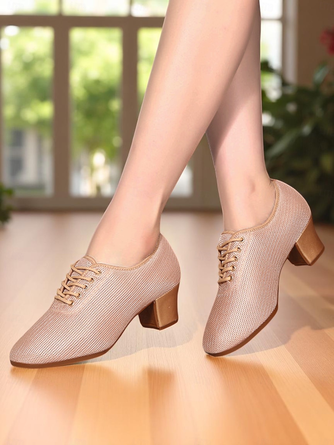 Women's Mesh Lace-Up Ballroom Dance Shoes with Low Heel, Breathable Professional Practice Footwear for Latin and Waltz Performance 2025 - $29.99 –P3