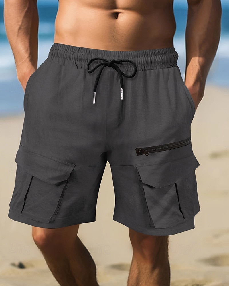 Per uomo Pantaloncini cargo Shorts Pantaloncini Estivi Coulisse Elastico in vita Multi-tasche Semplice Comodità Indossabile Lunghezza al ginocchio All'aperto Sport Quotidiano Moda Casual Nero Marrone del 2025 a $20.99 –P2