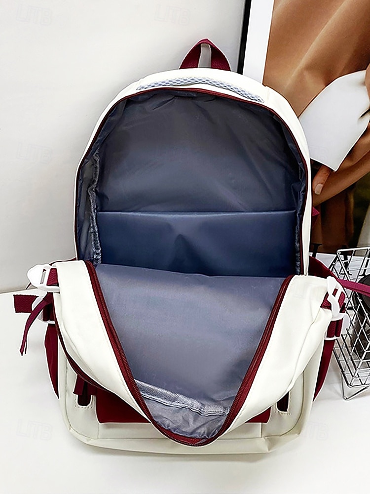 Preppy-Rucksack für Damen in mehreren Farben mit SJM-Logo – leicht und robust mit verstellbaren Schultergurten, geeignet als Freizeittasche und Schultasche für den täglichen Gebrauch 2025 - $26.99 –P8