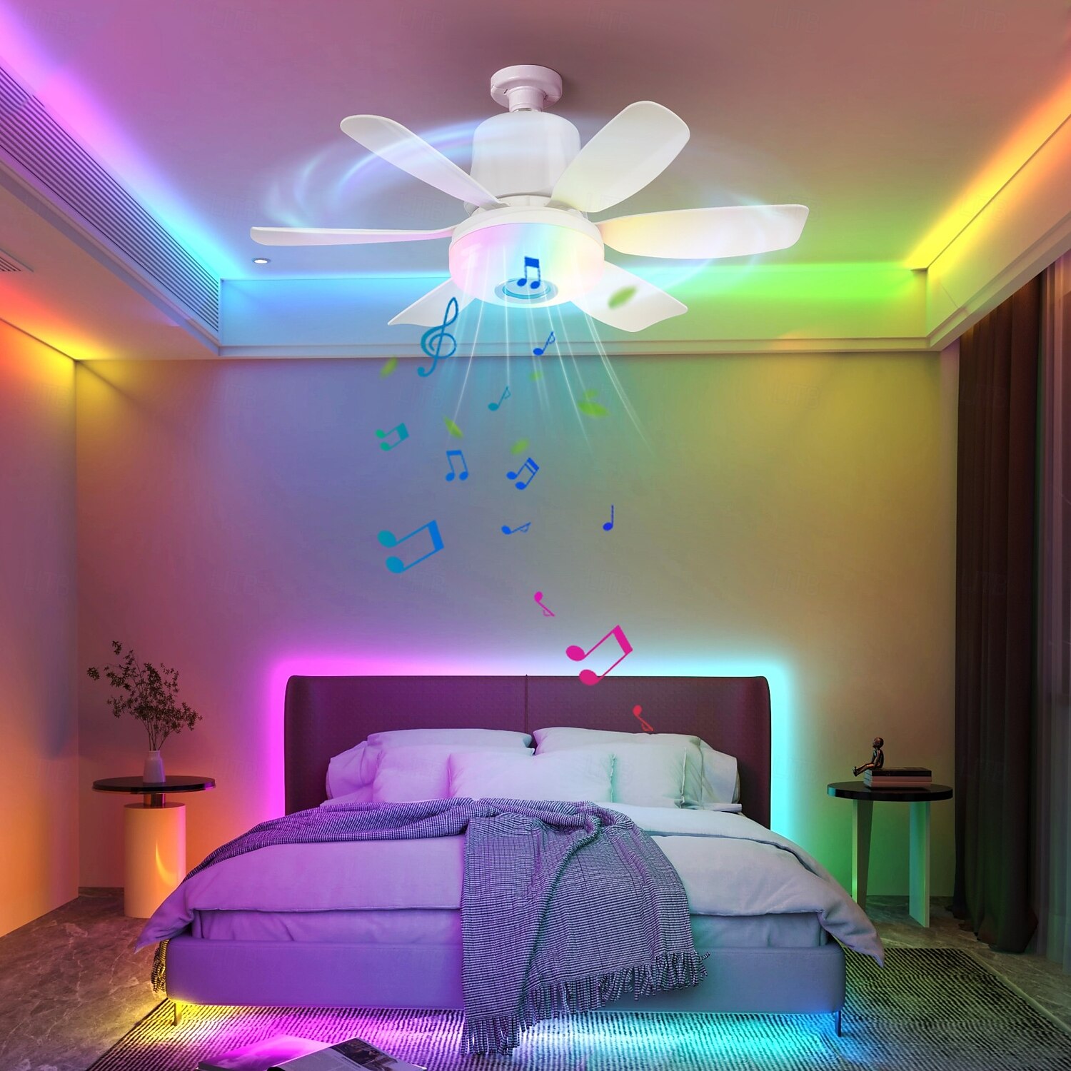 1 moderner Deckenventilator-Kronleuchter mit intelligenter Fernbedienung, E27-Schraubsockel – einfach zu installieren, starker Wind für Wohnzimmer, Schlafzimmer, Arbeitszimmer, Küche, Werkstatt, 2025 - $50.99 –P10