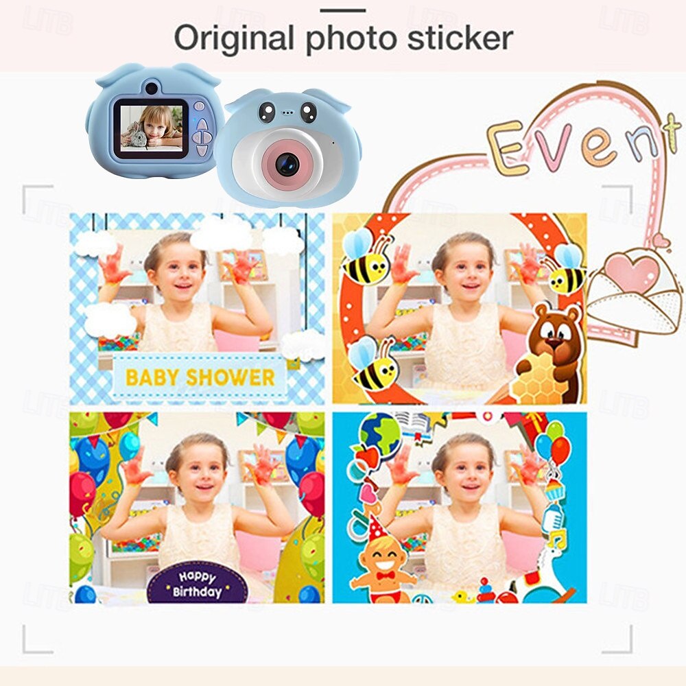 2025年 1個のポータブル高解像度1080pインスタント写真子供用カメラ。ビデオ録画と複数の写真撮影モード。誕生日プレゼントとしてゲームが組み込まれた子供用カメラ。  コレクション – $25.99 –P4