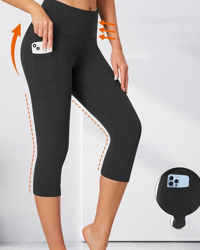 Per donna Pantaloni capri Pantaloni Eleganti Leggings Leggings comodi Streetwear Casual Lunghezza al polpaccio Naturale Semplice Tasca Elastico in vita Comodo All'aperto Confortevole All'aperto Sport del 2026 a $15.99 –P6