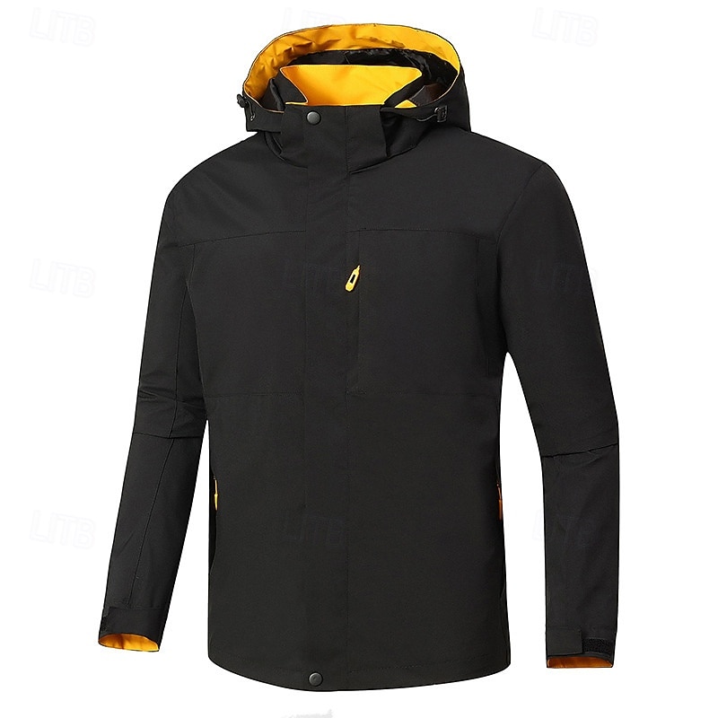Men's Windbreaker Hiking Jacket Rain Coat Outdoor Waterproof Windproof Hiking Outfits Hiking Clothes Spring Autumn / Fall Top Camping / Hiking / Caving Running Black White Red 2026 - $32.99 –P1