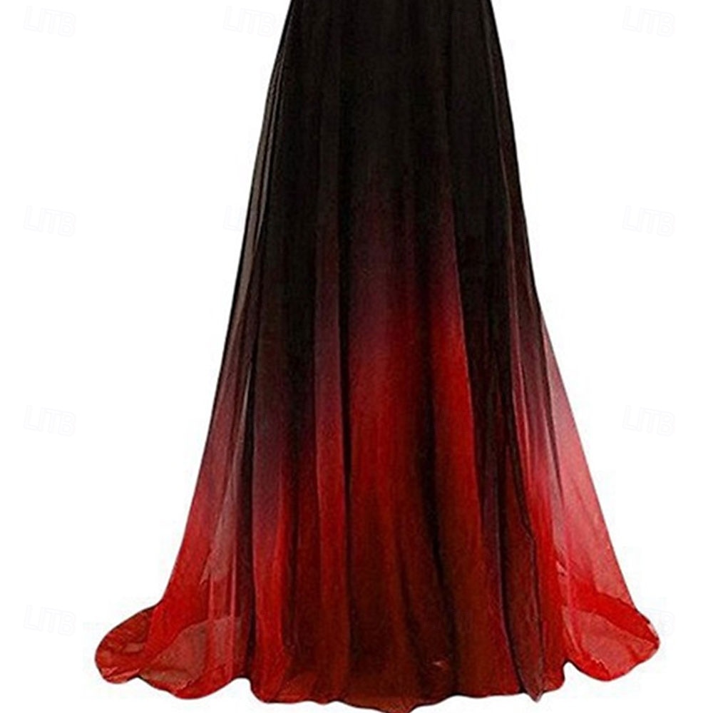 Linea ad A Abito da Sera Elegante Vestito Formale Matrimonio Lunghezza al pavimento Senza Maniche Monospalla Chiffon con Pieghe 2025 del 2025 a $119.99 –P2