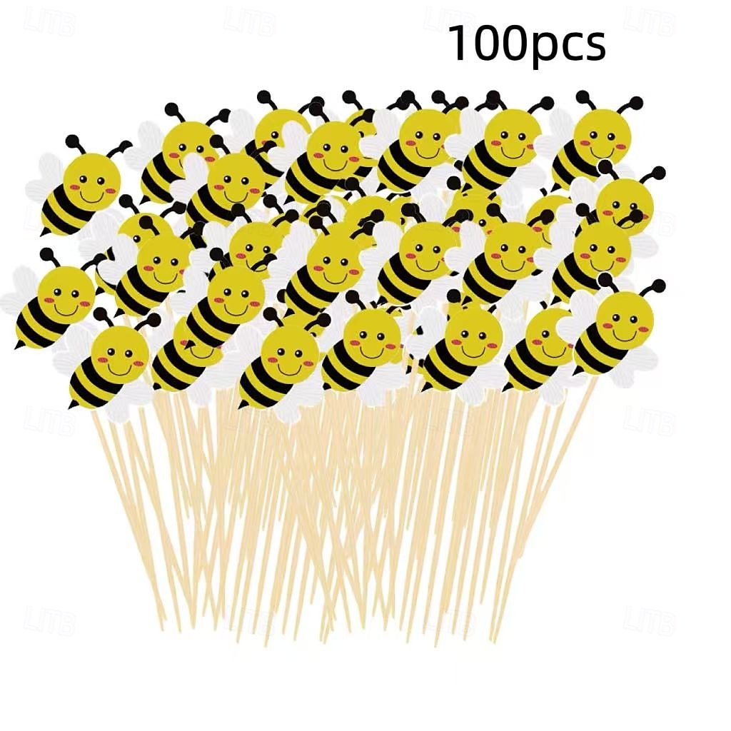 100PCS Cake Baking Decoration Picks, Disposable Fruit Skewers for Cakes, Desserts, Fruit Party Sticks, and Party Food Accessories 2025 - $26.99 –P11