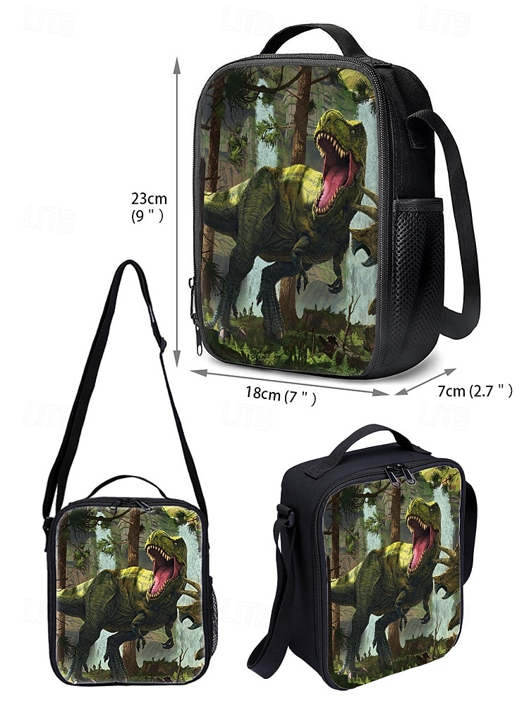 3-Piece Dinosaur Backpack Set for Kids – T-Rex Print School Bag with Lunch Bag & Pencil Case, Durable Lightweight Bookbag for Boys & Girls, Ideal for School, Travel and Birthday Gifts Vincent Hie 2026 - $32.99 –P9