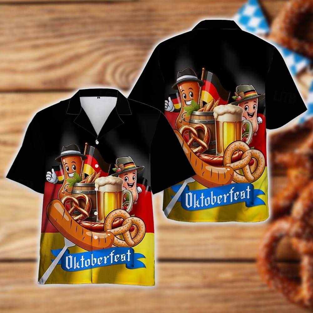 Hawaiian Shirts Aloha Shirt Bavarian Munich German Alpine Graphic for Men's Adults' 3D Print  for Carnival Oktoberfest Beer Beach Vacation Party 2026 - $23.99 –P9
