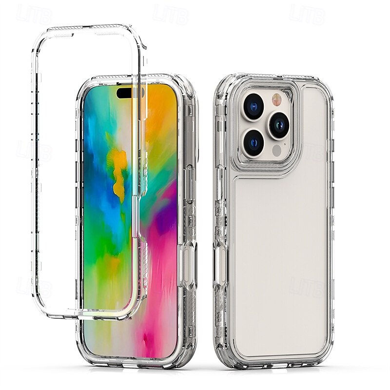 telefono Custodia Per iPhone 16 15 14 Pro Max Plus 13 Pro Max Copertura Posteriore Trasparente Resistente agli urti TPU Acrilico PC del 2025 a $8.99 –P5