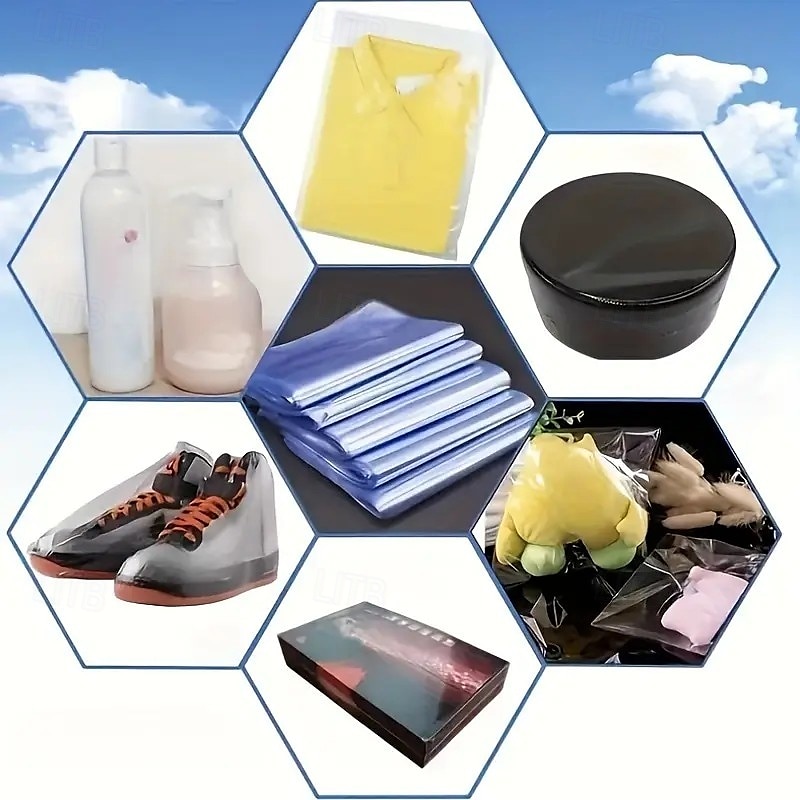 100 Stück Schrumpffolienbeutel, transparente Schrumpffolienbeutel zur Schuhaufbewahrung, Geschenkkörbe, Schachteln, Verpackungsmaterial, transparente Siegelfolie für Heißsiegelgerät 2025 - $14.99 –P4