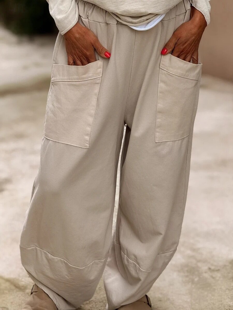 Per donna Chinos Vacanza Moda Streetwear Lunghezza intera Vita Alta Semplice Tasca Fascia Elastica Comodo Morbido Confortevole Micro-elastico All'aperto Streetwear Giallo Rosa Grigio Estate Primavera del 2025 a $26.99 –P8