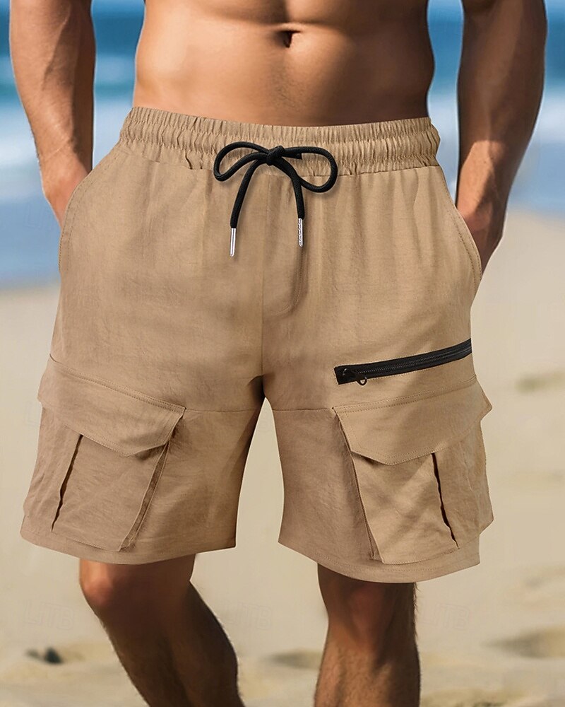 Per uomo Pantaloncini cargo Shorts Pantaloncini Estivi Coulisse Elastico in vita Multi-tasche Semplice Comodità Indossabile Lunghezza al ginocchio All'aperto Sport Quotidiano Moda Casual Nero Marrone del 2025 a $20.99 –P1