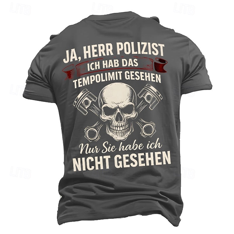 Męskie Motosiklet Niemiecki Podkoszulek Krótki rękaw Podkoszulek Druk 3D Półgolf Koszula Moda Codzienny Podstawowy Ulica Codzienny Czarny Niebieski Zielony Lato Wiosna Na każdy sezon Odzież S M L XL 2025 - $17.99 –P4