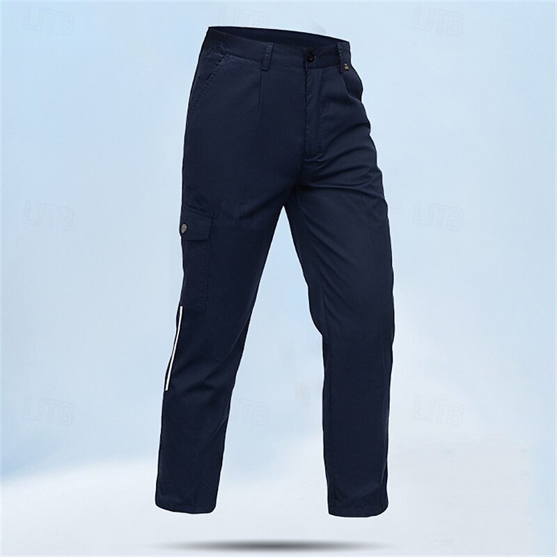 Herren Cargohosen Wanderhosen Regenhose zum Wandern Außen Normale Passform Wasserdicht Schnelltrocknend Leicht Reflexmaterial Hosen Tasche Dunkelmarine Dunkelgrün Camping / Wandern Golfspiel Laufen S 2025 - $21.99 –P3