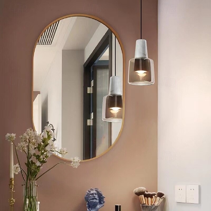 ModernChandelier, Nordic Minimalist Style Pendant Lamp, Marble Glass Material Gray Yellow Bottle Shape Chandelier, Lighting Fixtures for Bedside Study Bar 2025 - $180.99 –P2
