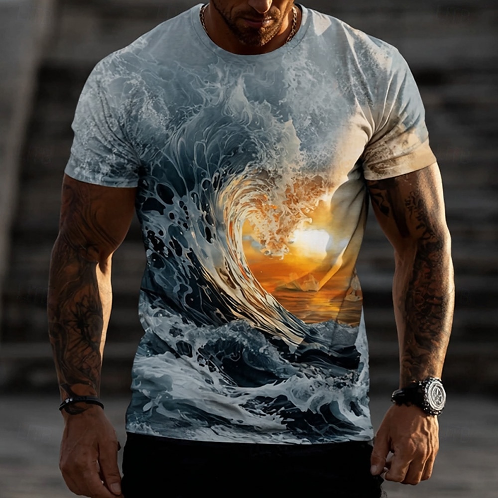 Bărbați Ocean #D Tricou Manșon scurt Tricou Tipărire 3D Stil Nautic Cămașă Modă Exagerat Zilnic Petrecere Stradă Casual Albastru 1# Albastru piscină Vară Primăvară Îmbrăcăminte S M L XL XXL XXXL 2025 - $17.99 –P1