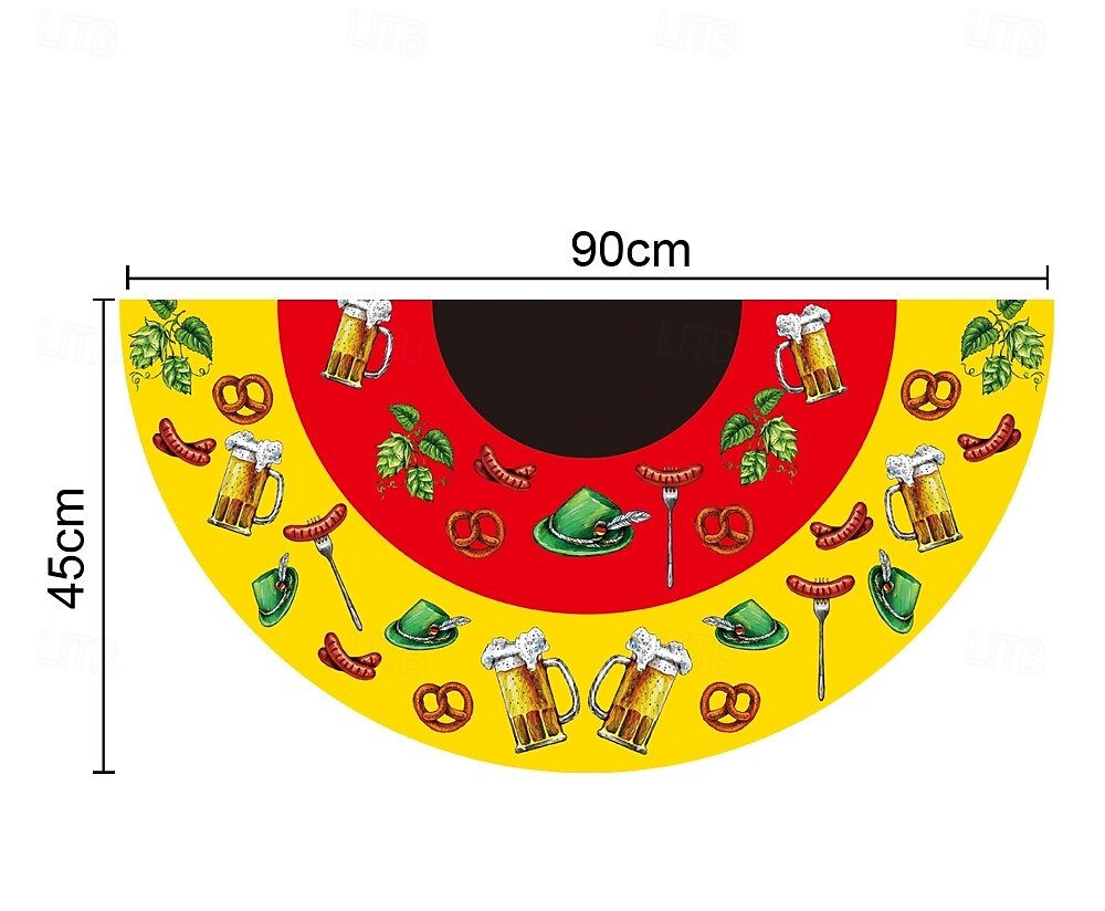 Oktoberfest Deutsche Bayerische Wimpel 3 x 1,5 Ft Nicht gefalteter Fächerflaggenbanner Polyesterflagge für Feiertags-Außendekor 2025 - $8.99 –P1