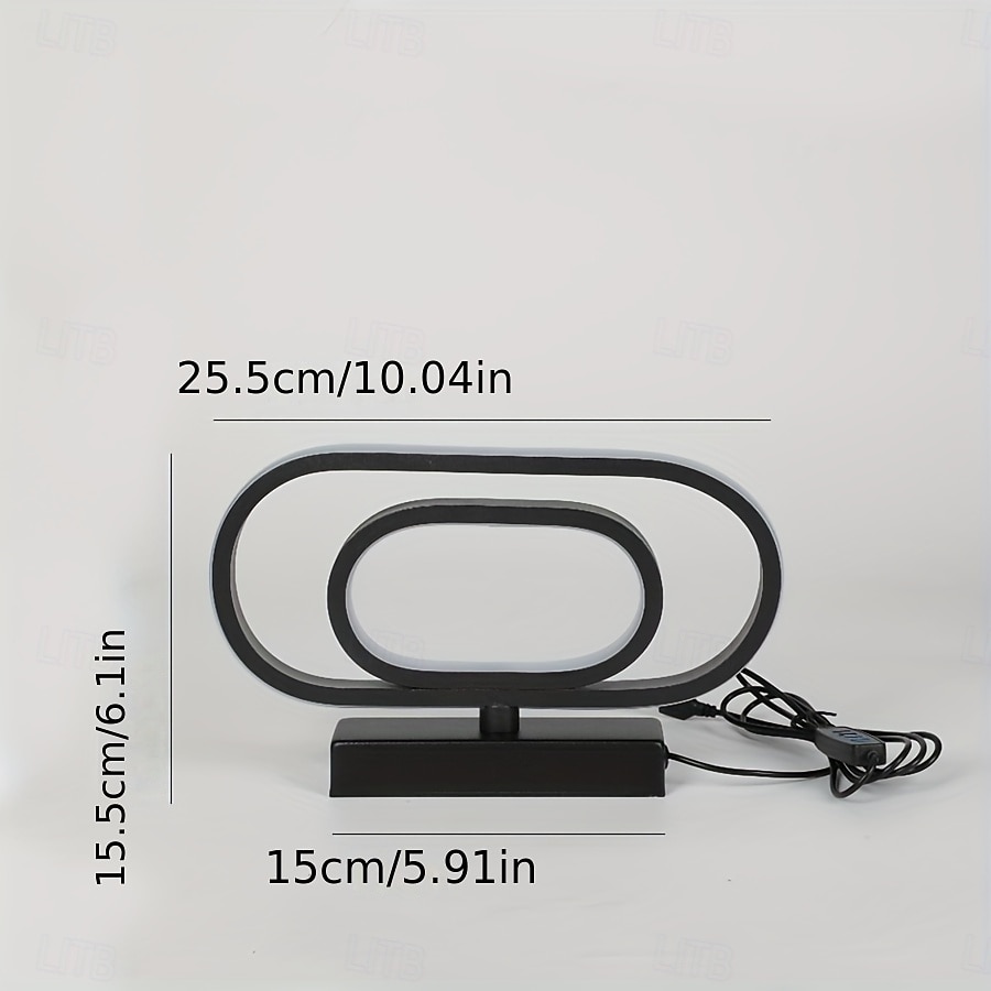Usb Plug-In Table Lamp Oval Acrylic Lamp Touch Control Dimmable Modern Simple Creative Night Lamp Bedside Reading Lamp Desk Table Led 2025 - $17.49 –P7
