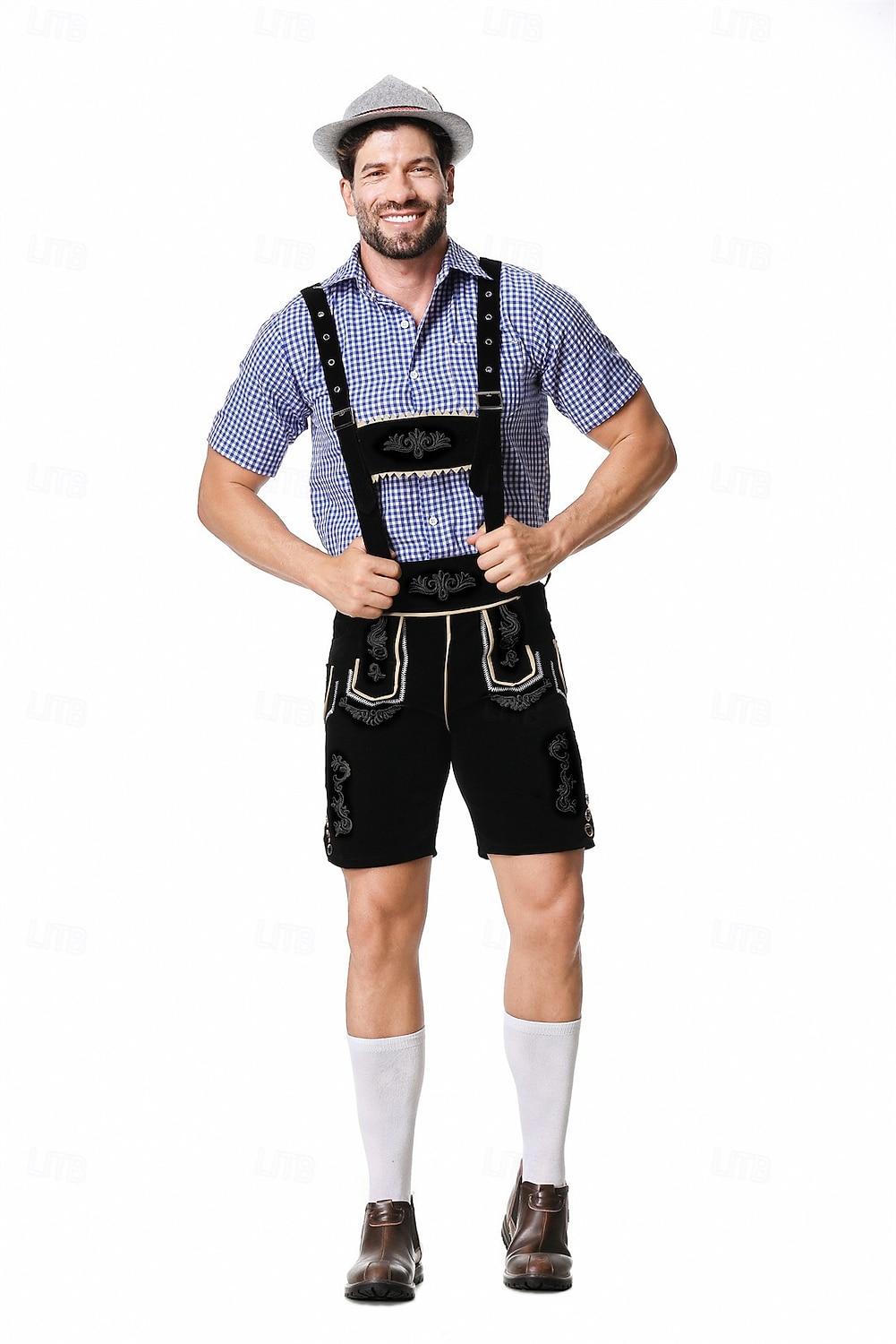 Oktoberfest Lederhosen Camisas Sombrero alpino bávaro Alemán alpino prados Hombre Fiesta Festival de Cerveza Paño de estilo tradicional 2026 - $61.99 –P24