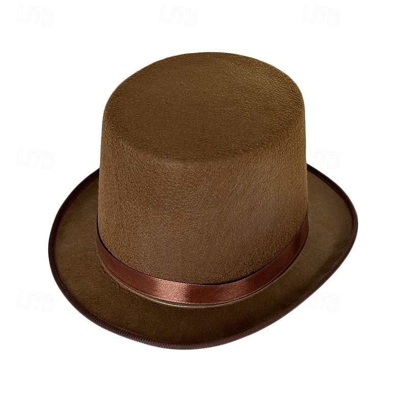 Sombrero de mago para espectáculos, sombrero Lincoln, sombrero alto de espectáculo, sombrero de jazz retro de 13 cm, estilo británico, combinable. 2025 - $8.99 –P6