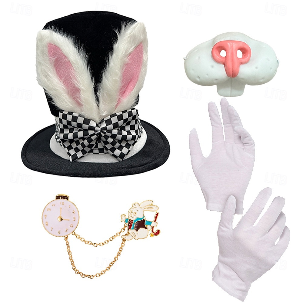 Alice in Wonderland Pohádka Śílenec Sada příslušenství Postavy z pohádek cosplay Filmové kostýmy for Unisex Děti Dospělé předvečer Všech svatých Karneval Světový den knihy Výkon Vzdělávací převlékán 2025 - $20.99 –P8