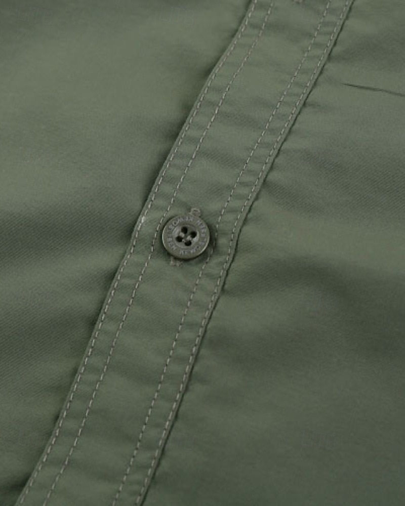 Herren Wanderhemd Wanderspitze Cargo-Shirt Langarm Umlegekragen Oberteil Außen Wasserdicht Winddicht Leicht Polyester Dunkelgrau Armeegrün Khaki Laufen Camping / Wandern / Höhlenforschung 2025 - $23.99 –P4