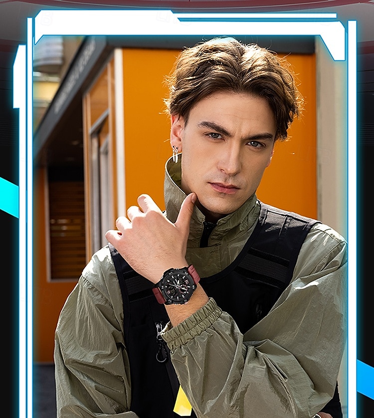 SANDA 3372 Dual Display Men's Watch Chronograph Alarm Clock Sport Multi functional Waterproof LED Electronic Watches 2025 - $26.99 –P10