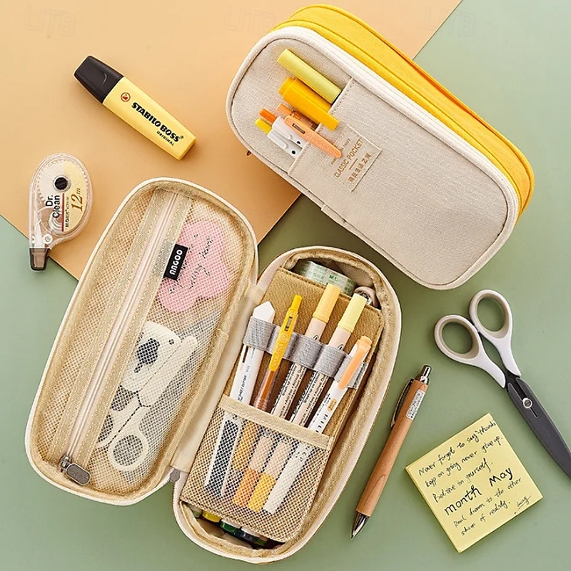 Astuccio portapenne di grande capacità, cancelleria, materiale scolastico, astucci per matite, borsa portaoggetti per ufficio e scrivania, studenti, bambini, astuccio portapenne, borse, scatola del 2025 a $19.99 –P5