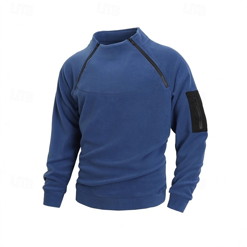 Men's Hoodie Pullover Hoodie Sweatshirt Black Army Green Blue Dark Gray Beige High Neck Plain Zip Up Zipper Sports & Outdoor Daily Holiday Cool Designer Sportswear Winter Clothing Apparel Hoodies 2026 - $24.99 –P3