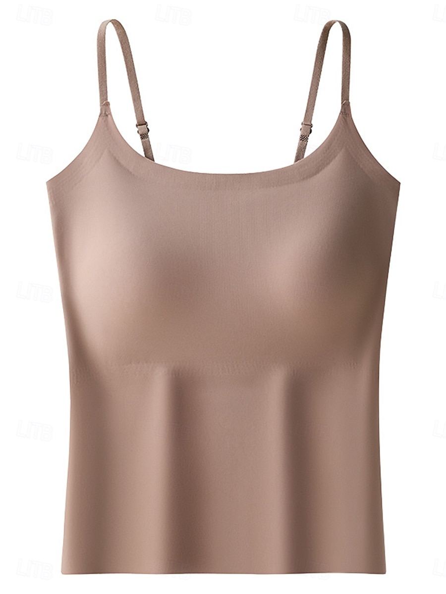Γυναικεία Καμισόλ Tank Top Συμπαγές Χρώμα Καθημερινά Αμάνικο Λαιμόκοψη U Κανονικά μπλουζάκια Μαύρο Λευκό Ανοικτό Καφέ Καφέ Χακί Καλοκαίρι Άνοιξη 2026 - $21.99 –P6