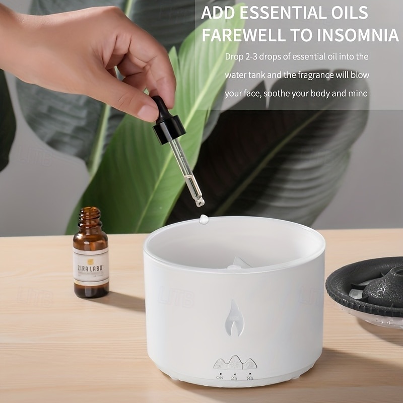 Volcanic Flame Aroma Diffuser with LED Night Light - Portable Essential Oil Humidifier Auto Shut-Off 2 Color Modes Ideal for Home & Office 2025 - $68.99 –P8