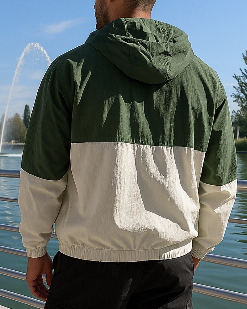 Per uomo Giaccia da corsa Giacca da esterno Cerniera completa Manica Lunga Abbigliamento esterno Sportivo Blocco di colori Protezione Solare Leggero Traspirante Tennis Golf Corsa abbigliamento del 2025 a $23.99 –P2