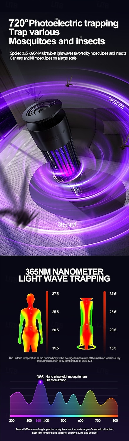 Mosquito Killer Lamp Insect Fly Trap Camping Lantern USB Timing Electric Mosquito Swatter Outdoor Insect Killer Repellent 2026 - $27.99 –P3