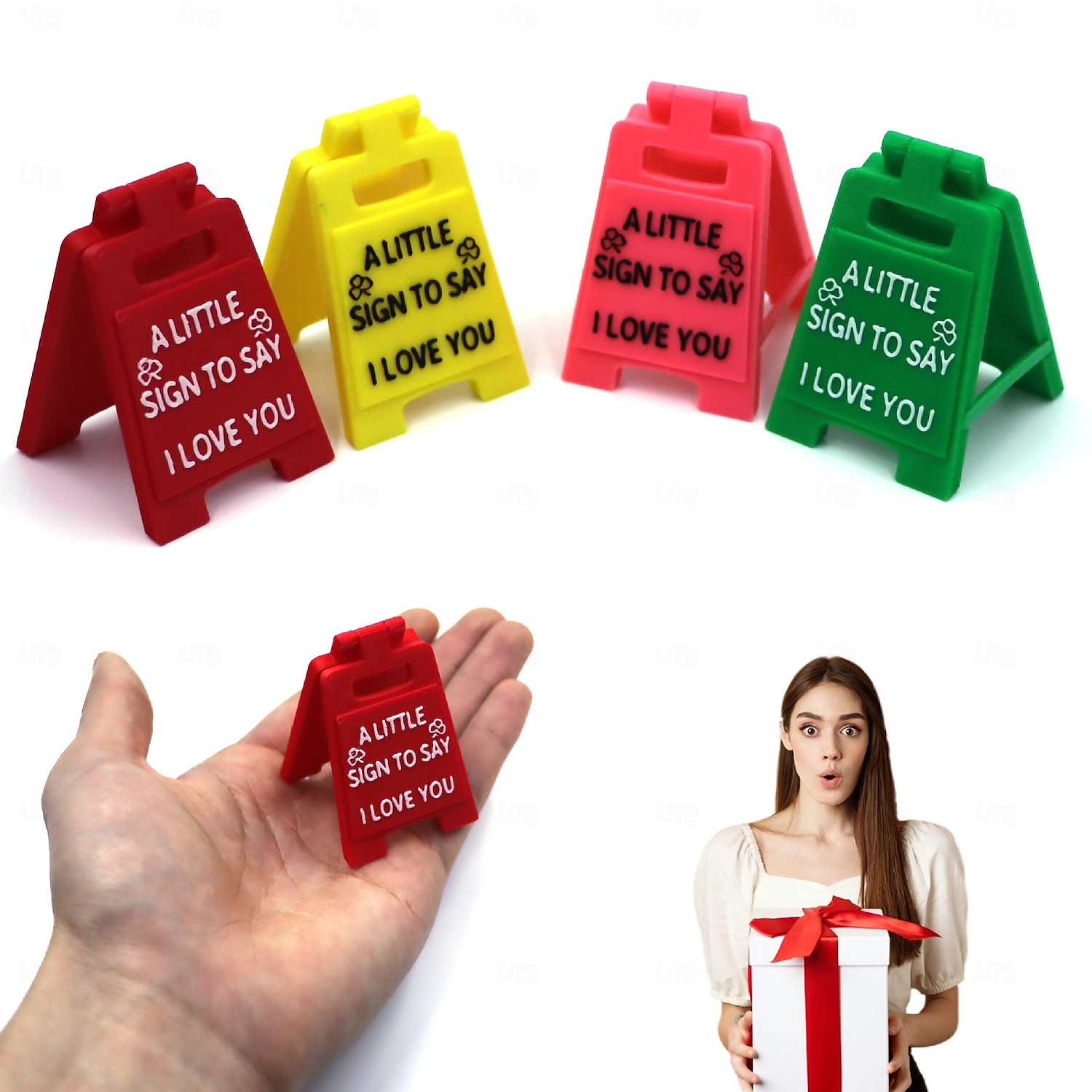 „I love you“-Schild, 3D-gedrucktes Schreibtischdekor, ein kleines Schild mit der Aufschrift „Ich liebe dich“, süßes Mini-Liebesschild als Geschenk zum Jahrestag, Valentinstag, zur Hochzeit oder für 2025 - $6.49 –P1