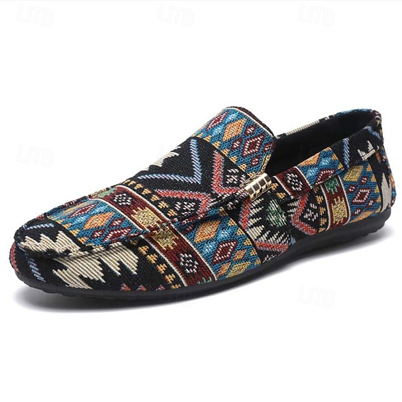 Per uomo Scarpe Casual Camminata Casual Tela Confortevole Antiscivolo Traspirante Mocassino Nero Beige Estate Primavera Autunno del 2025 a $12.99 –P1