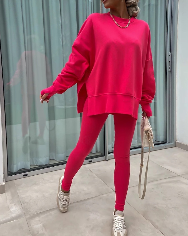 Damskie Dres Getry Bluza z kapturem Koronka Kieszeń na zamek Solidne kolory Zestawy odzież Jesień Magenta Czarny Siłownia Athleisure Bieganie Keep Warm Odporność na wiatr Długi rękaw Sport Odzie 2026 - $31.99 –P5