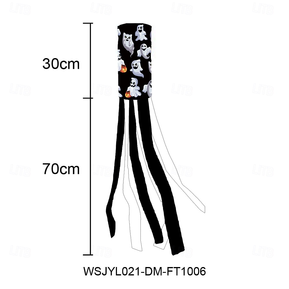 Halloween Windsocks Scary Halloween Hanging Windsock Flag Halloween Decorations for Outdoor Indoor Garden Home Yard Party Supplies 2025 - $5.99 –P5