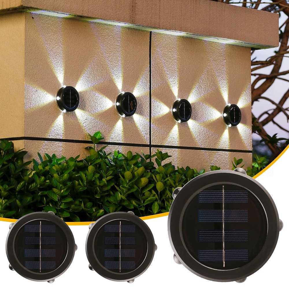 1 lampada da parete solare impermeabile per esterni con 5 fasci LED, illuminazione per cortile, giardino, recinzione, balcone, scala del 2025 a $8.49 –P10
