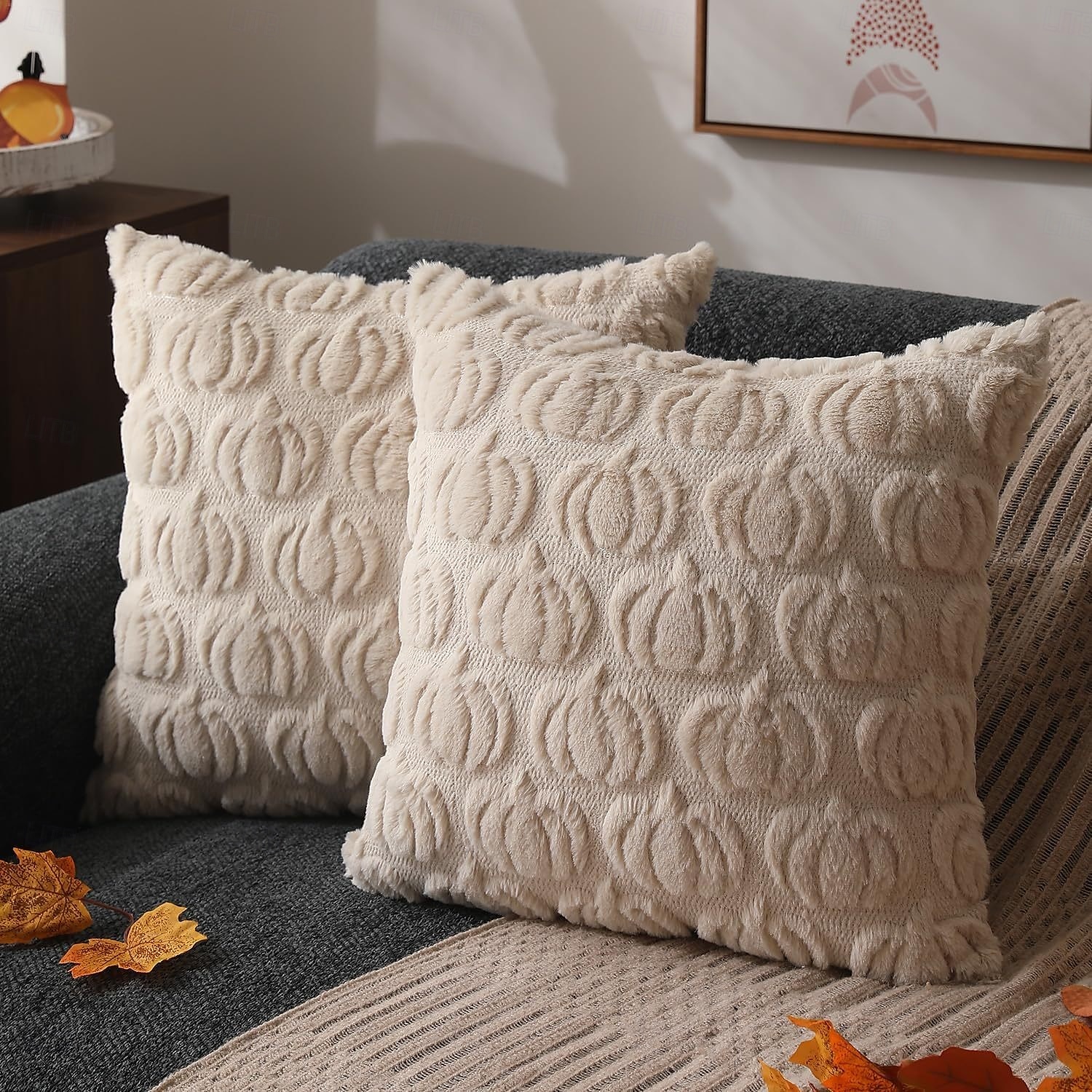 Fall Pillow Covers Fall Decorations Autumn Orange Pumpkin Throw Pillow Cases Soft Plush Faux Fur Wool Couch Cushion Case for Chair Sofa Bedroom Living Room Home Decor 2025 - $7.49 –P3